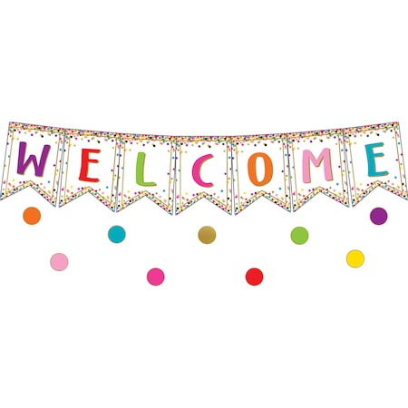 Teacher Created Resources Confetti Pennants Welcome Bulletin Board Display TCR3608
